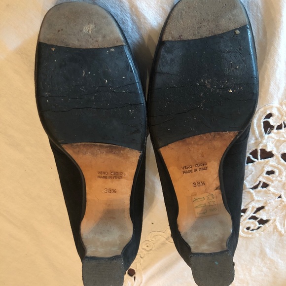 Luxury vintage Y2K Taryn Rose maryjane shoes low heels black suede - Picture 10 of 16